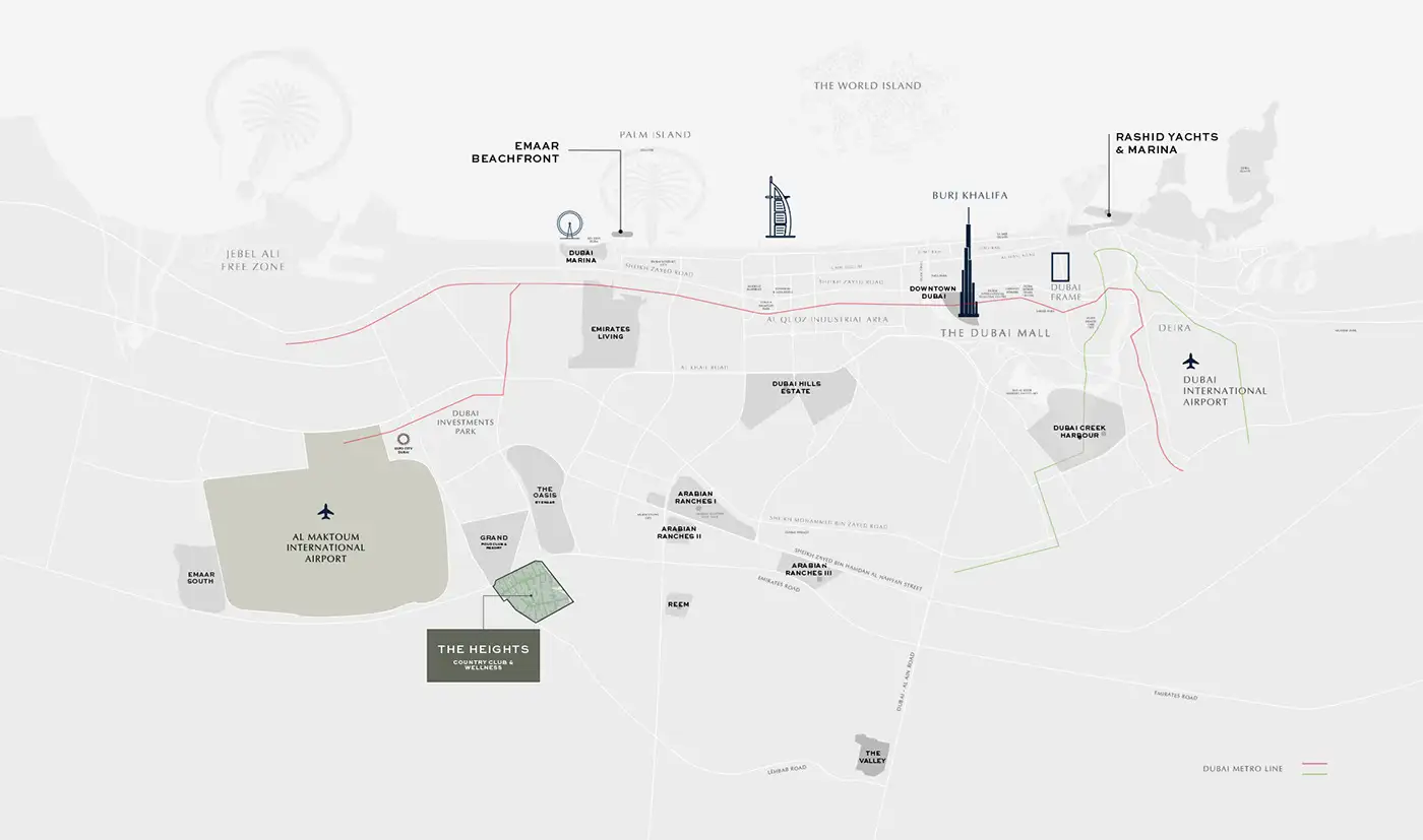 Damac Islands Dubai Location Map