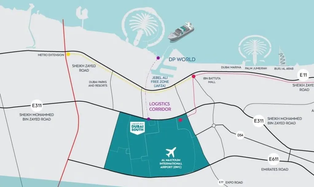 Damac Islands Dubai Location Map