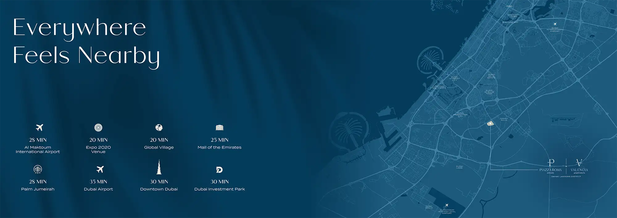 Damac Islands Dubai Location Map