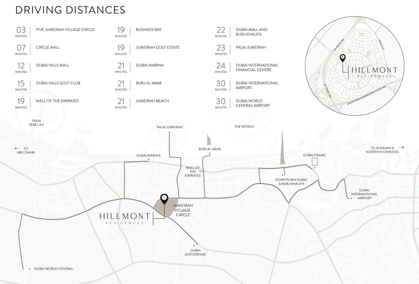 Damac Islands Dubai Location Map
