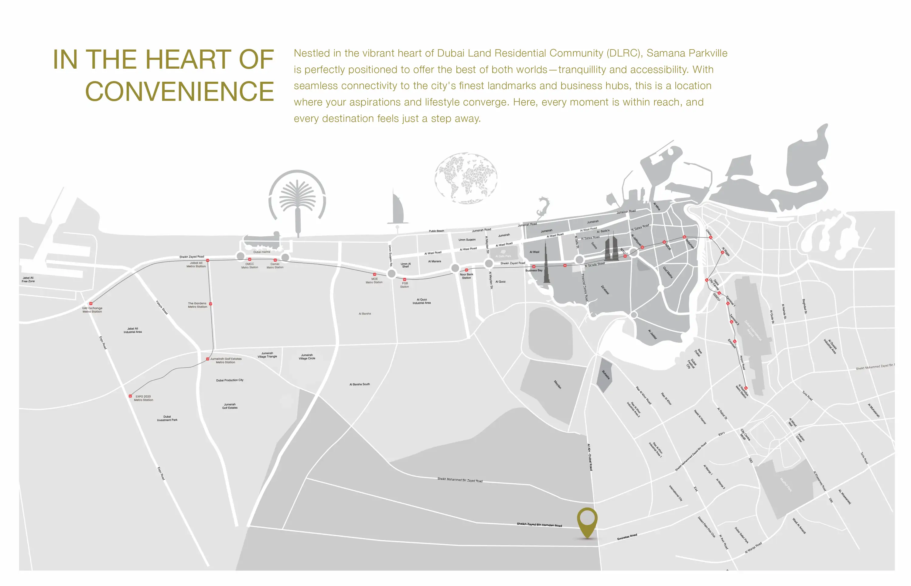 Damac Islands Dubai Location Map