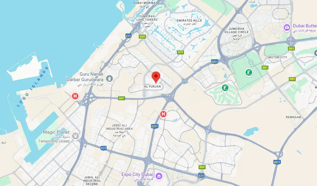 Damac Islands Dubai Location Map