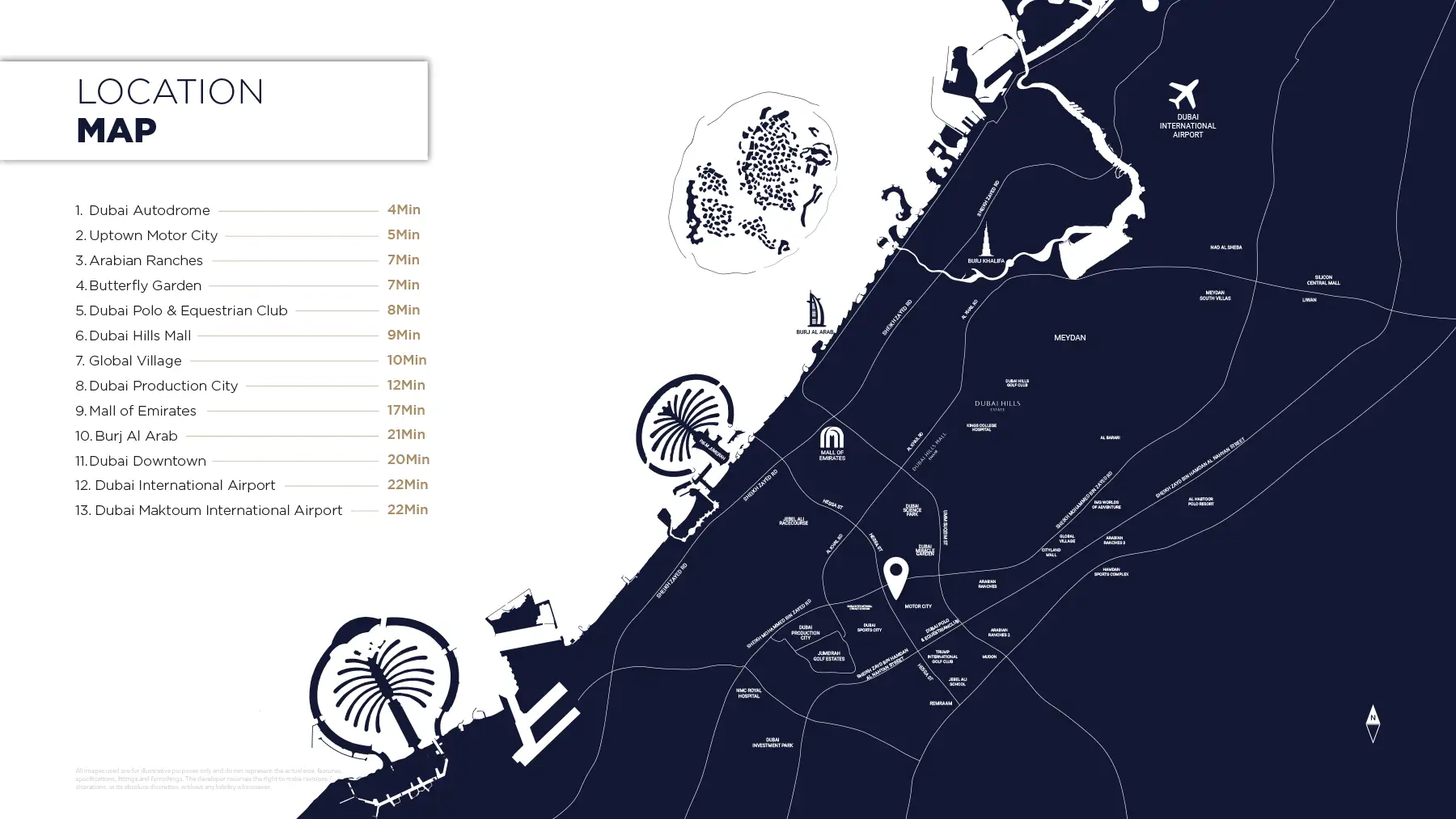 Damac Islands Dubai Location Map