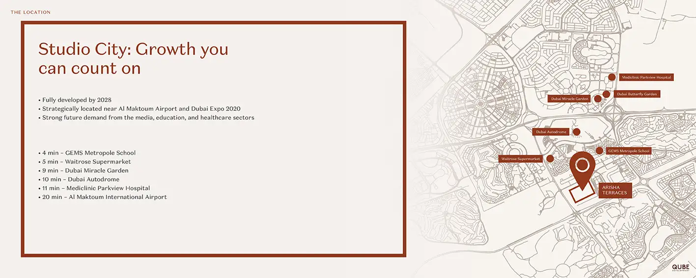 Damac Islands Dubai Location Map