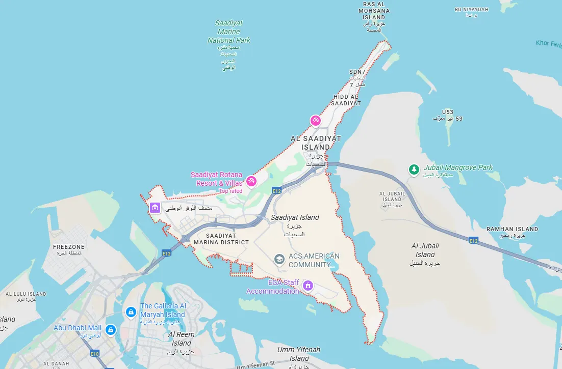 Damac Islands Dubai Location Map