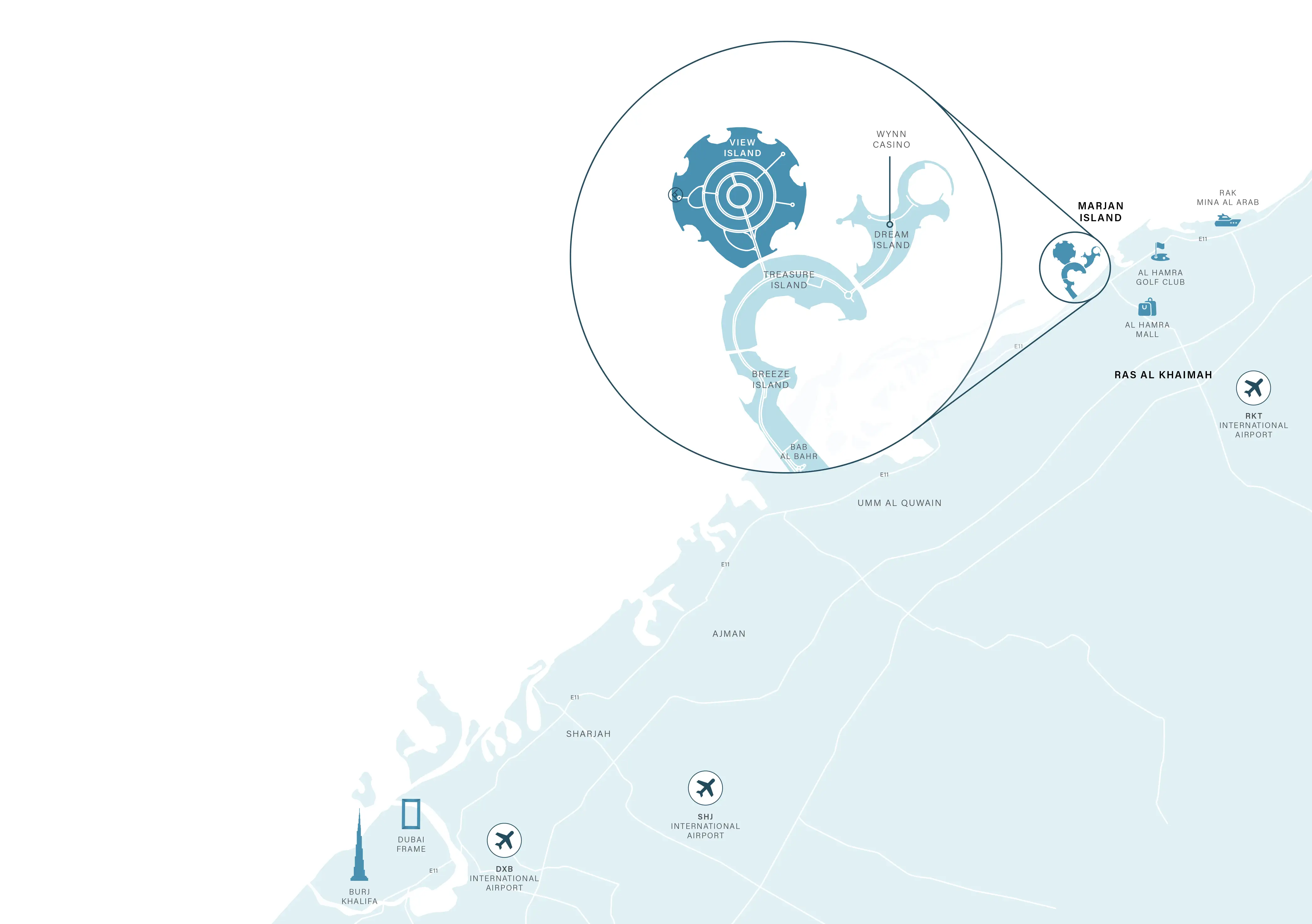 Damac Islands Dubai Location Map