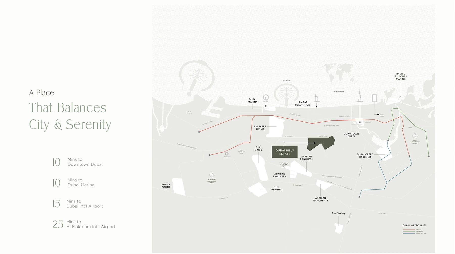 Damac Islands Dubai Location Map