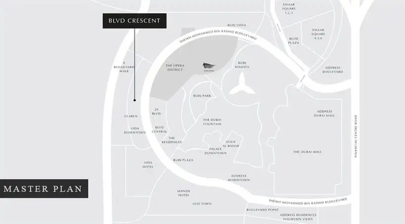 BLVD Crescent at Downtown Dubai Master Plan