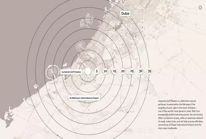 Damac Islands Dubai Location Map