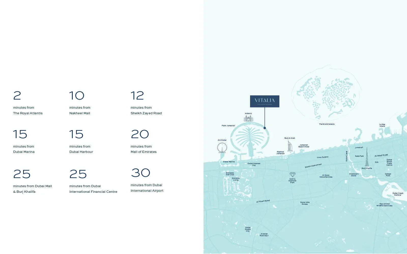 Damac Islands Dubai Location Map