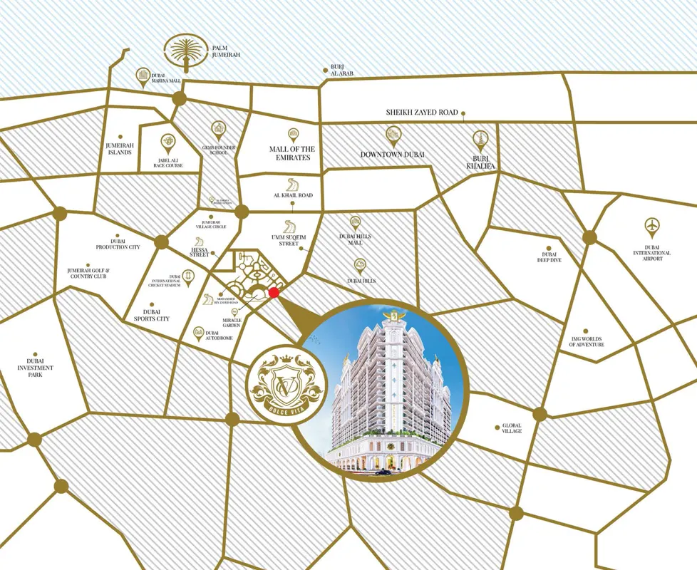 Damac Islands Dubai Location Map