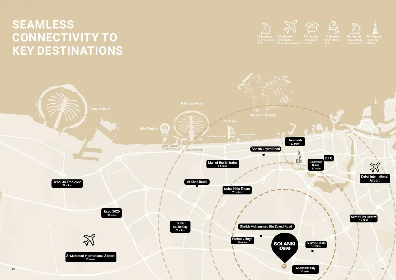 Damac Islands Dubai Location Map