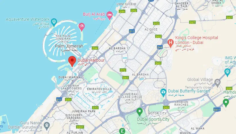Damac Islands Dubai Location Map