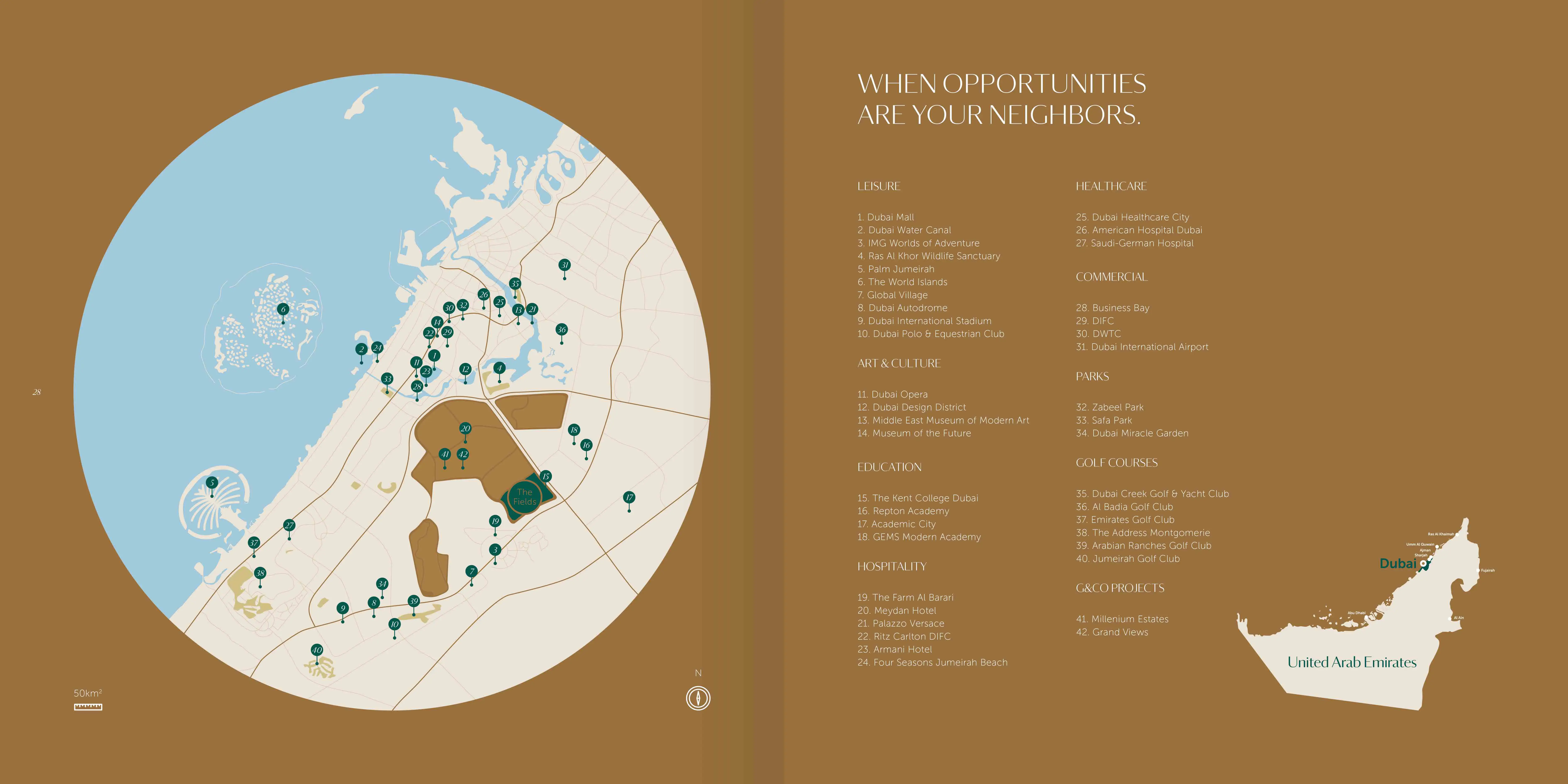 Damac Islands Dubai Location Map