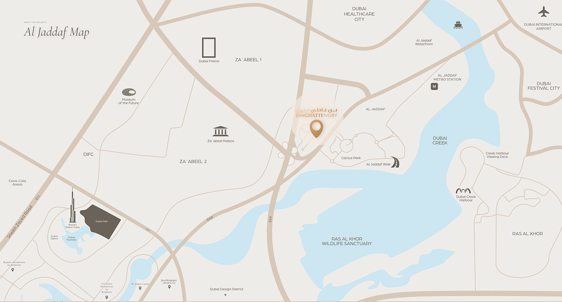 Damac Islands Dubai Location Map