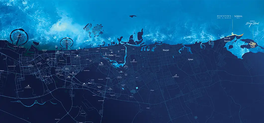 Damac Islands Dubai Location Map