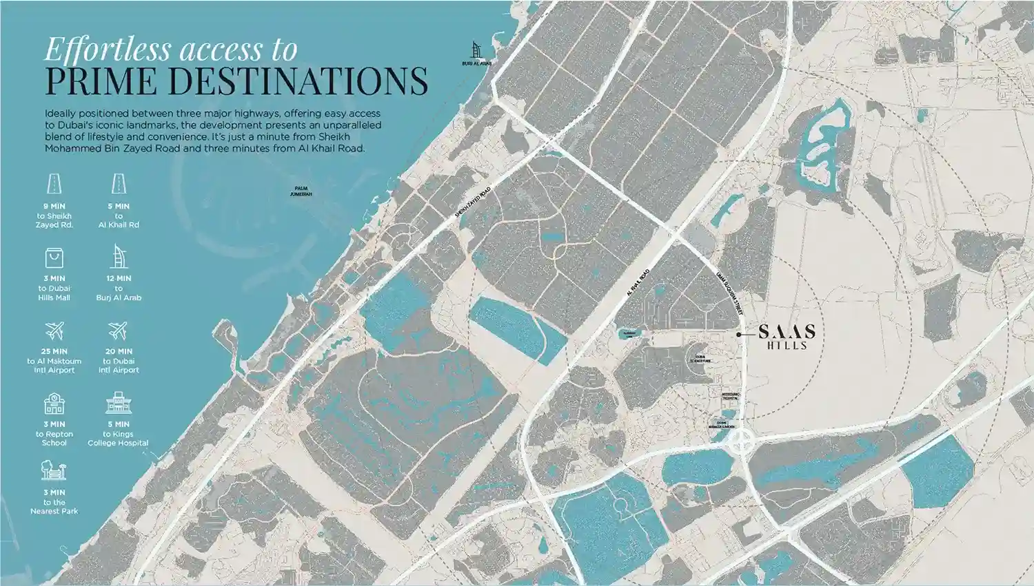 Damac Islands Dubai Location Map