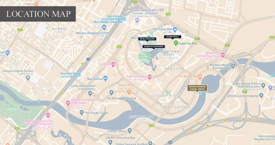 Damac Islands Dubai Location Map