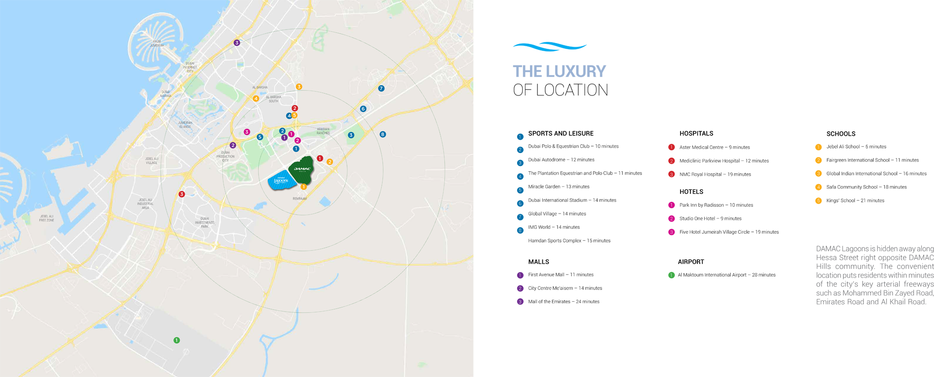 Damac Islands Dubai Location Map