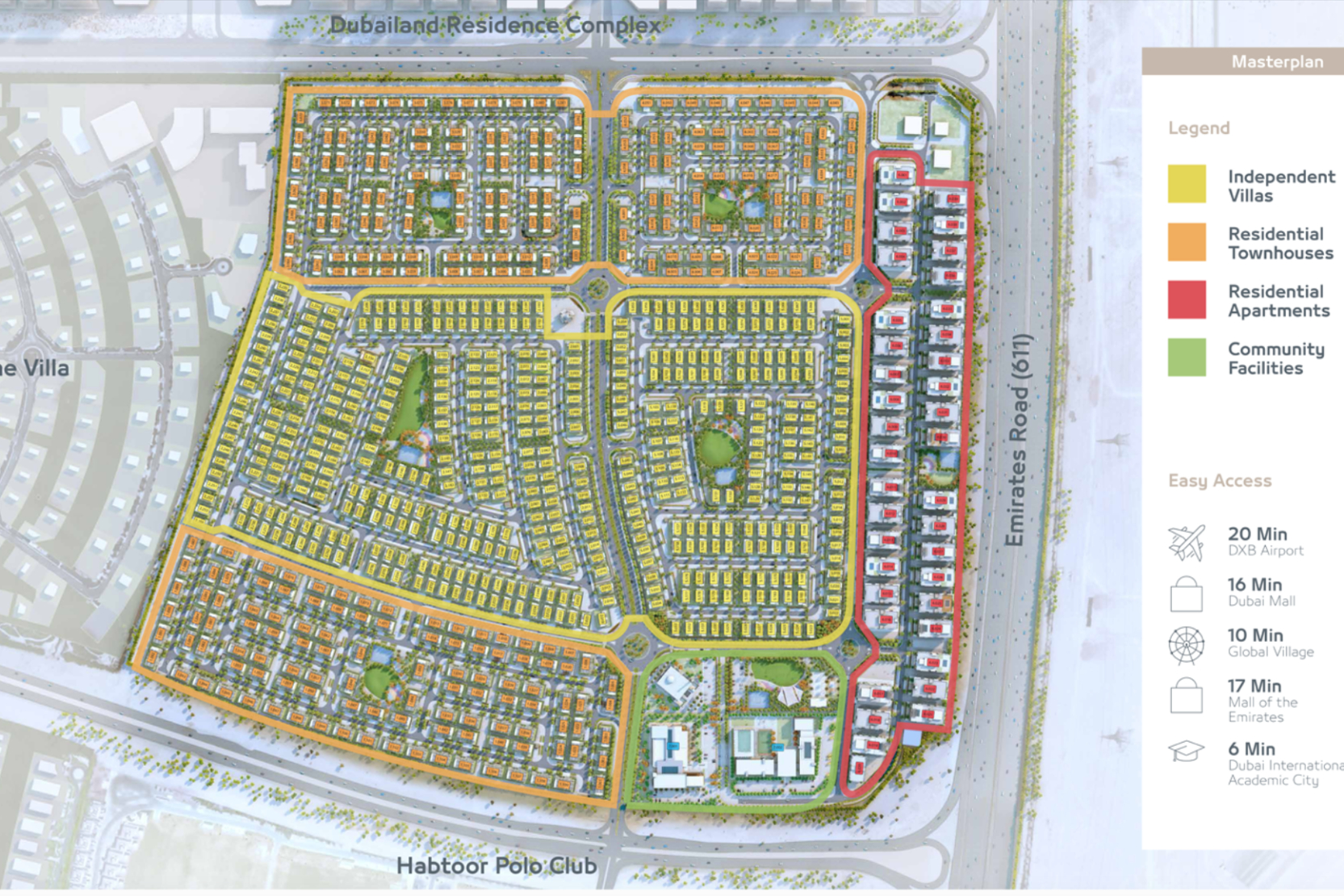 Dubailand Oasis Land Plots Master Plan