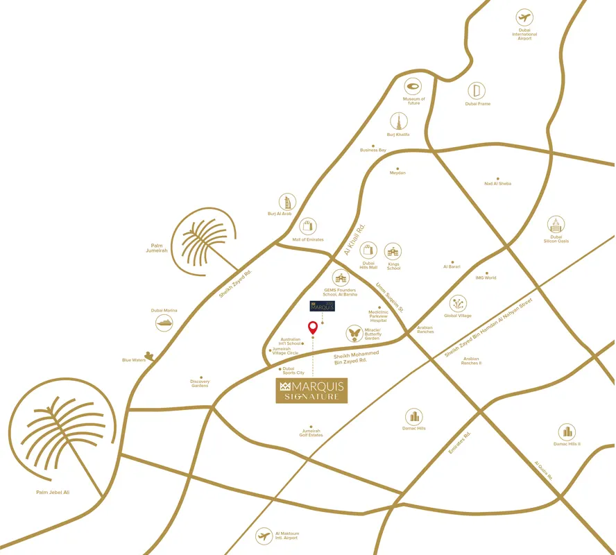 Damac Islands Dubai Location Map