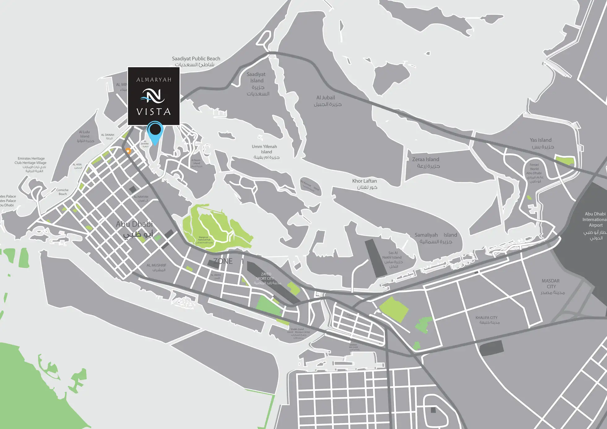 Damac Islands Dubai Location Map