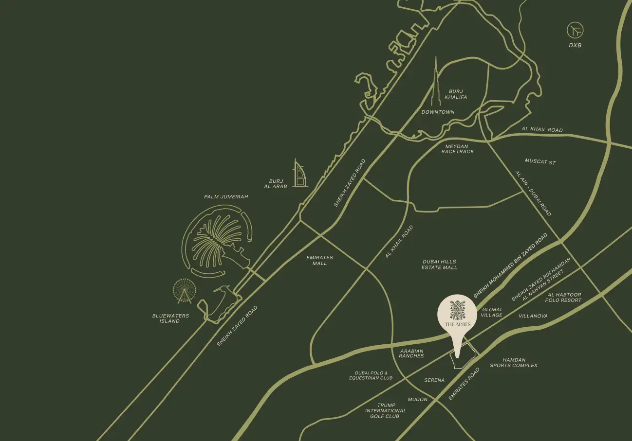 Damac Islands Dubai Location Map