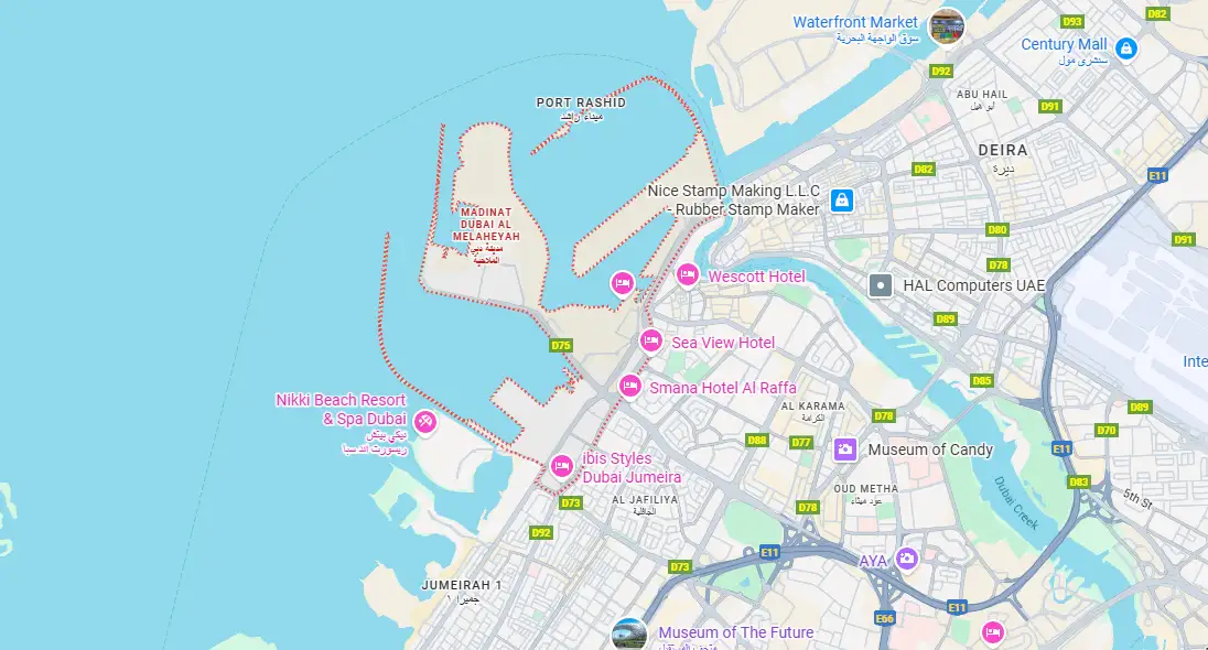 Damac Islands Dubai Location Map