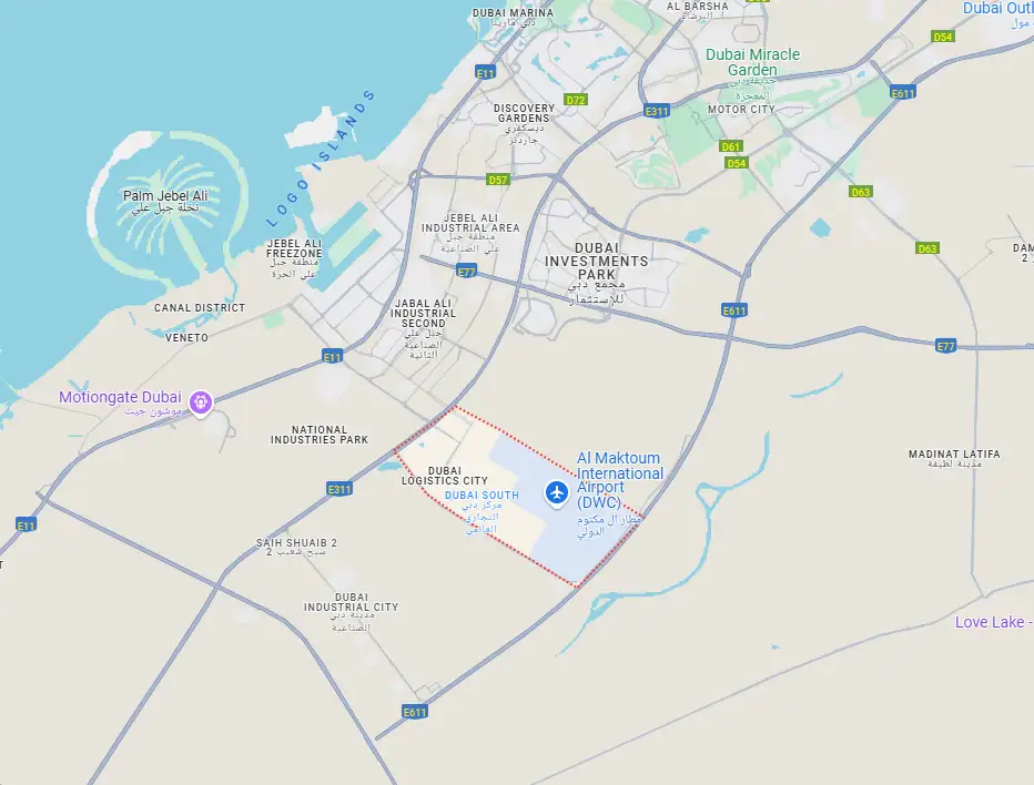 Damac Islands Dubai Location Map