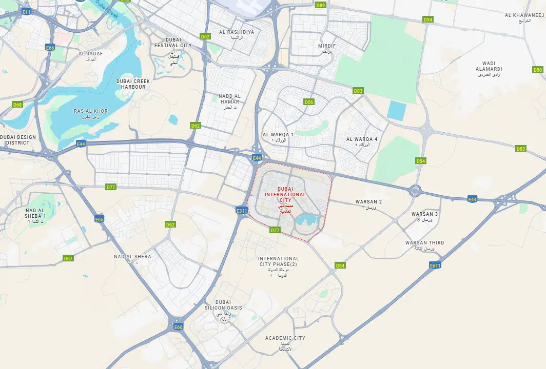 Damac Islands Dubai Location Map