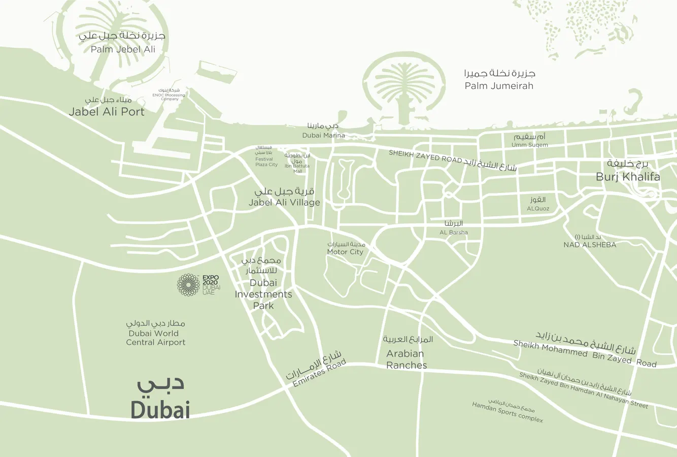 Damac Islands Dubai Location Map