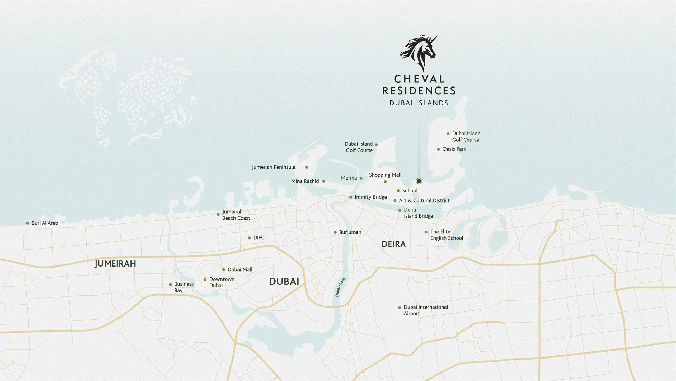 Damac Islands Dubai Location Map