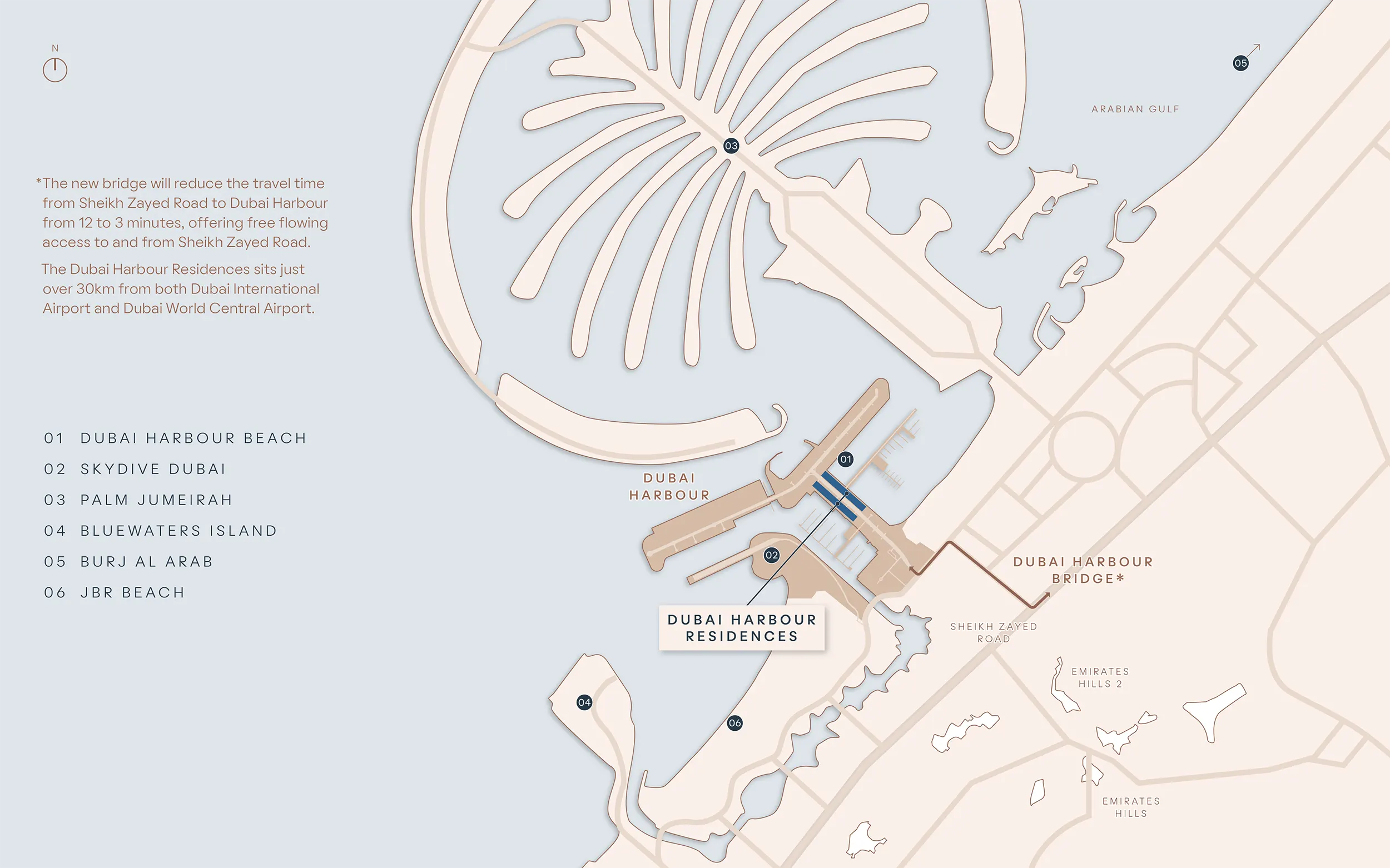 Damac Islands Dubai Location Map