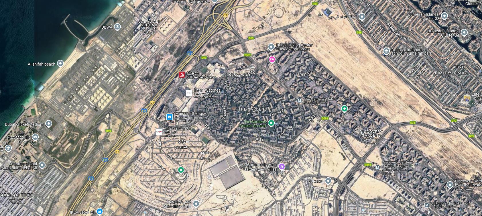 Damac Islands Dubai Location Map
