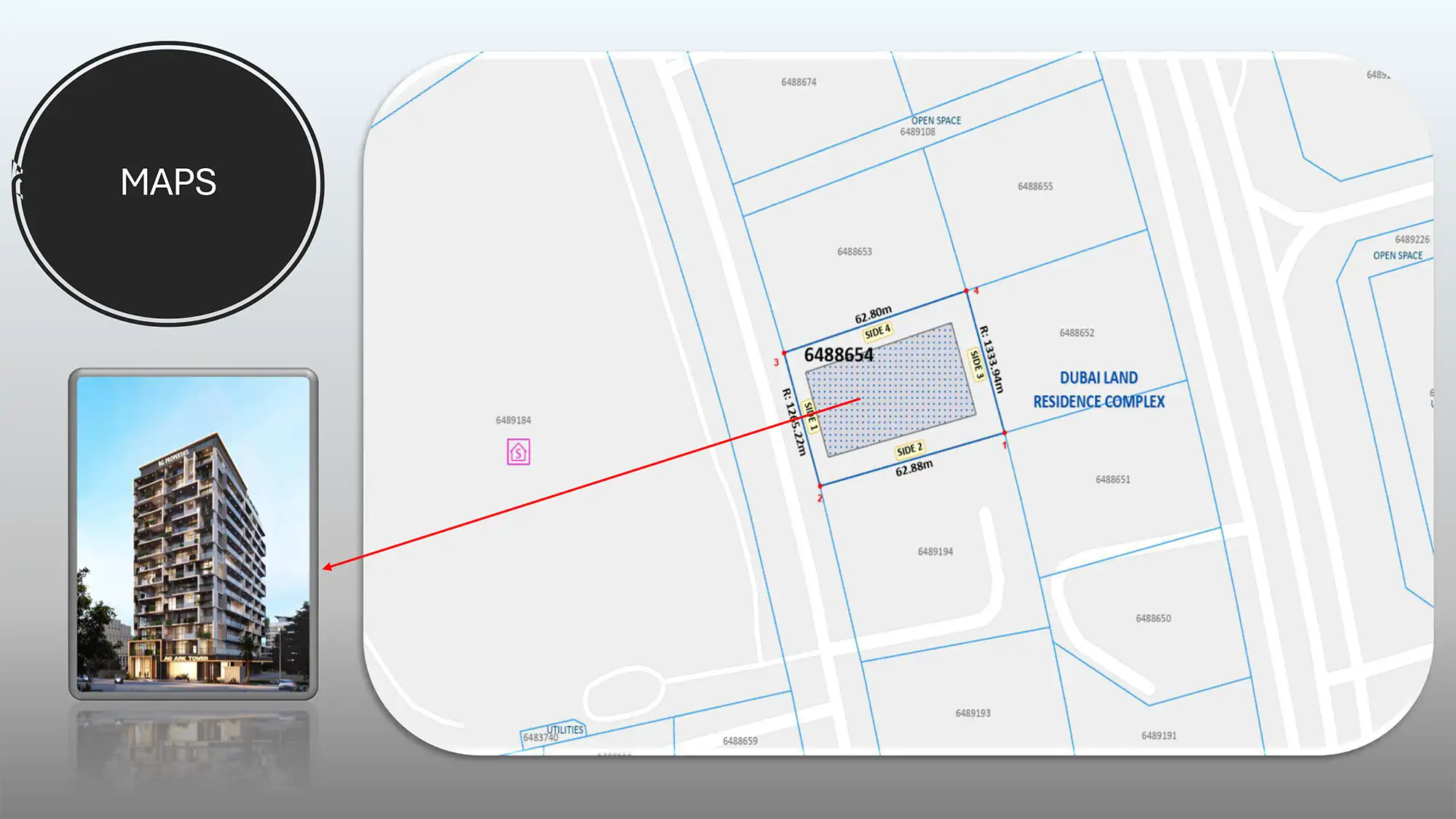 Damac Islands Dubai Location Map