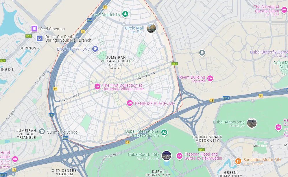 Damac Islands Dubai Location Map