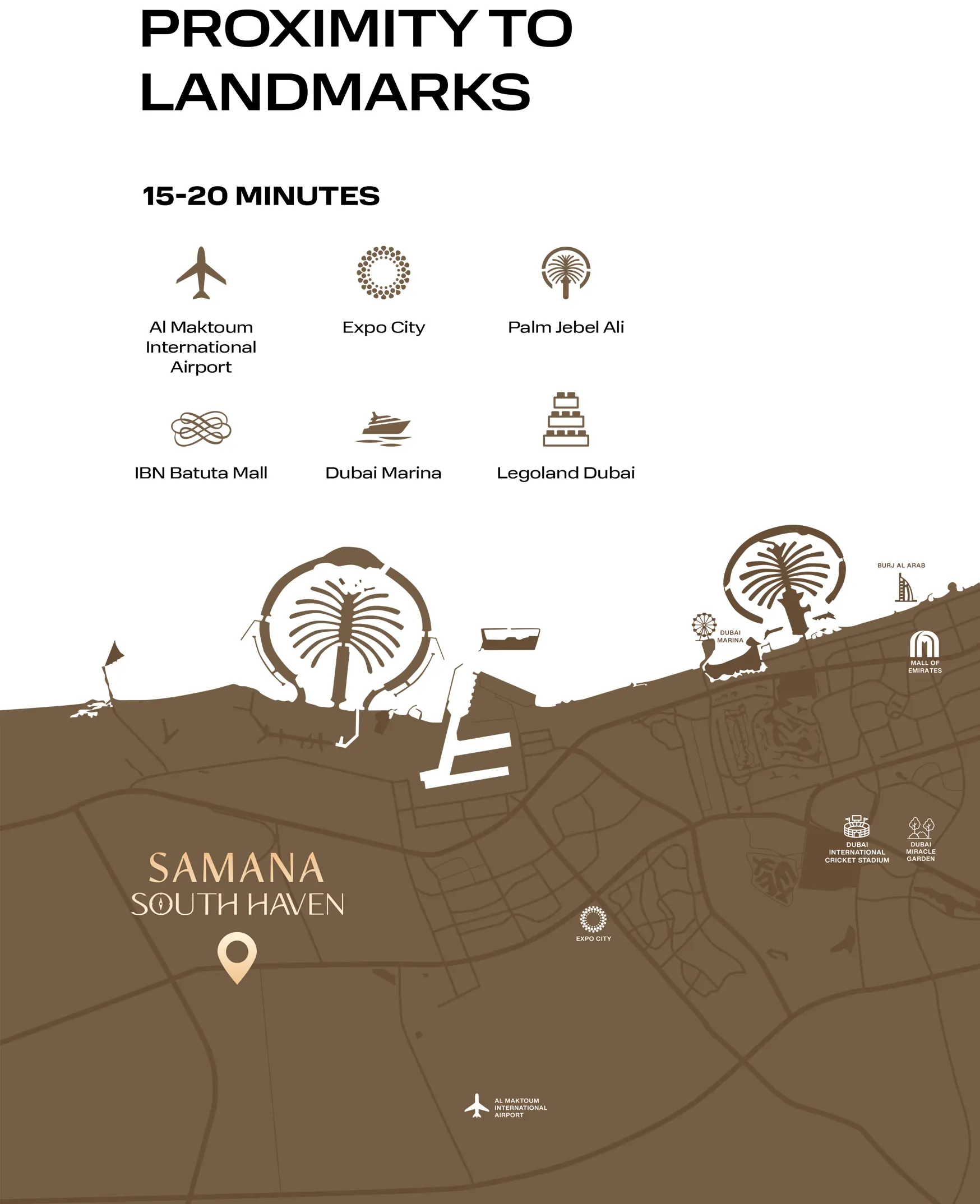 Damac Islands Dubai Location Map