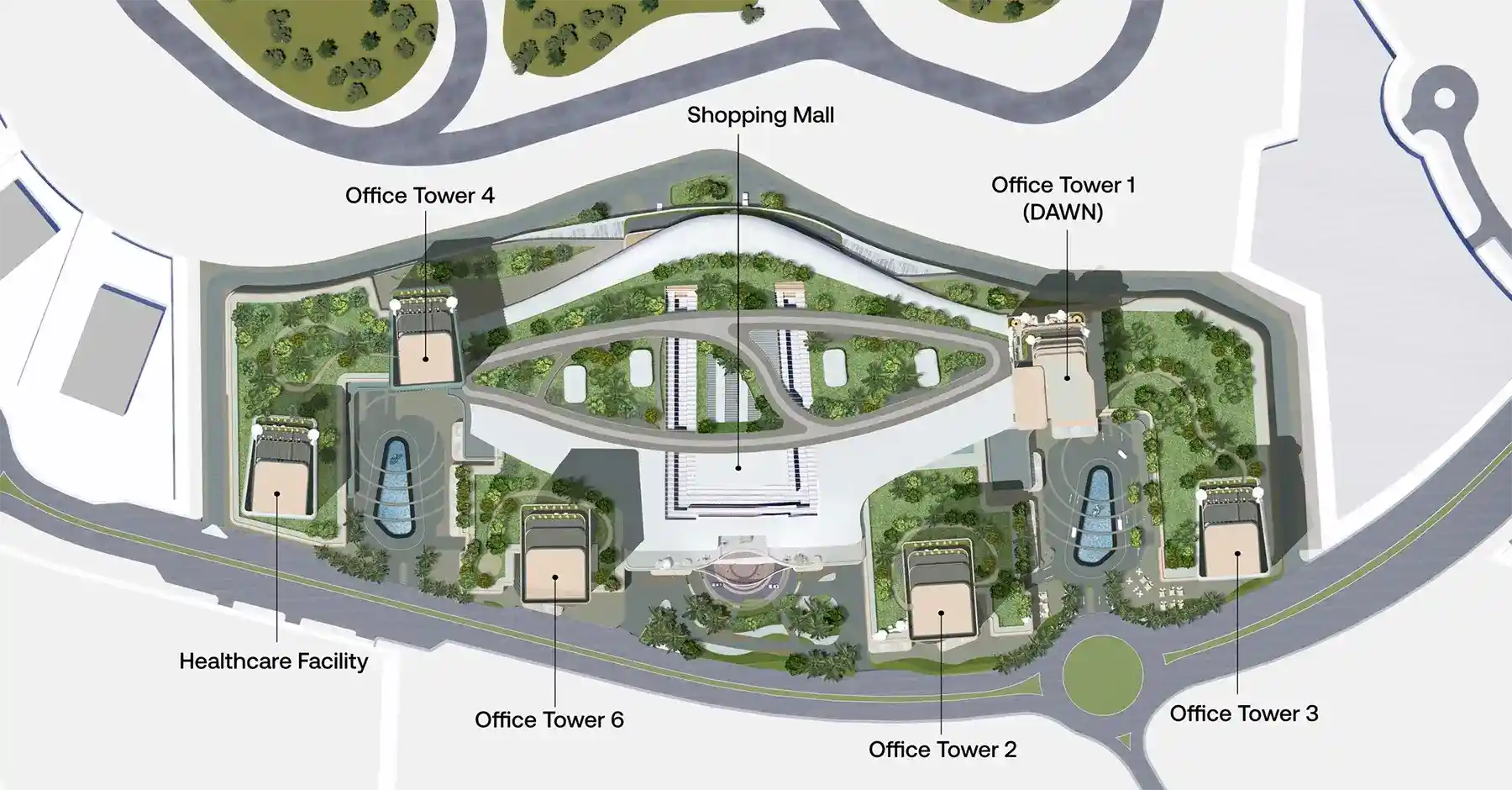 Dawn at O1NE District Master Plan