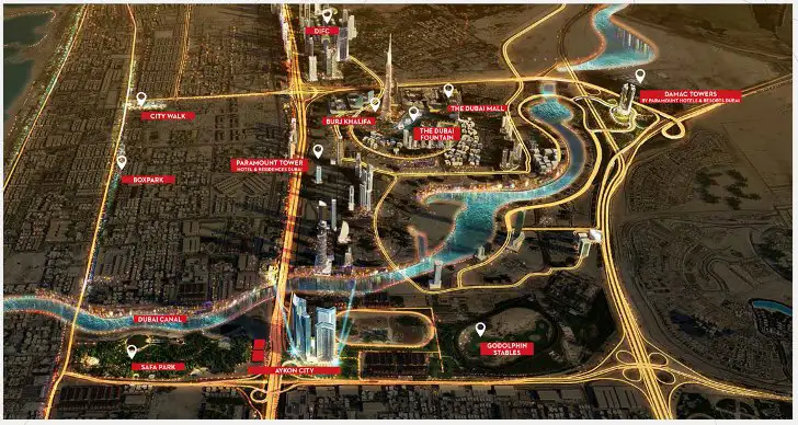 Damac Islands Dubai Location Map