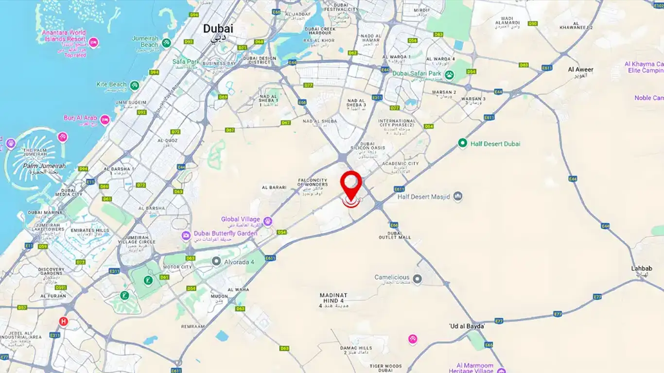 Damac Islands Dubai Location Map