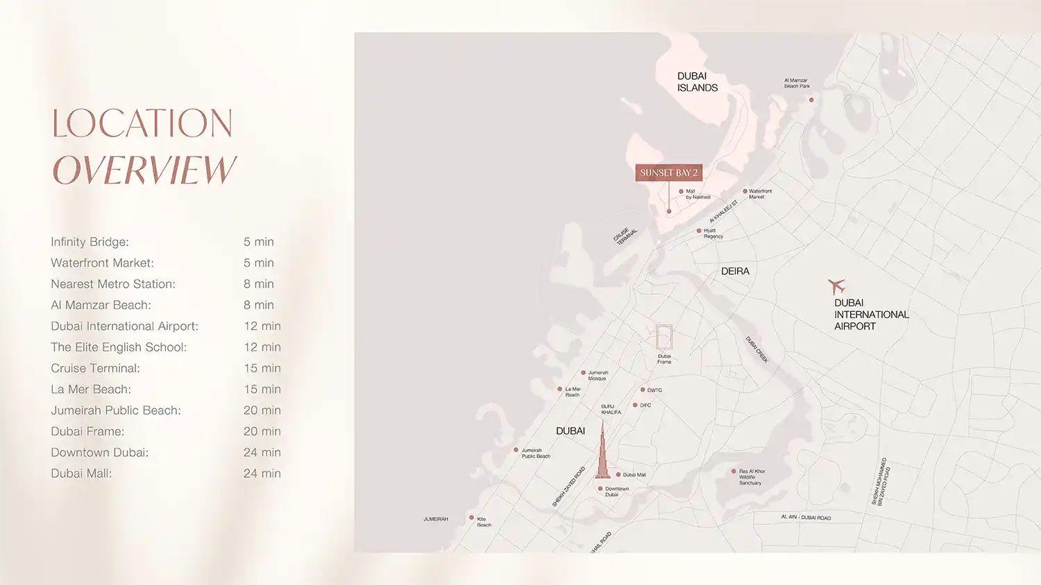 Damac Islands Dubai Location Map