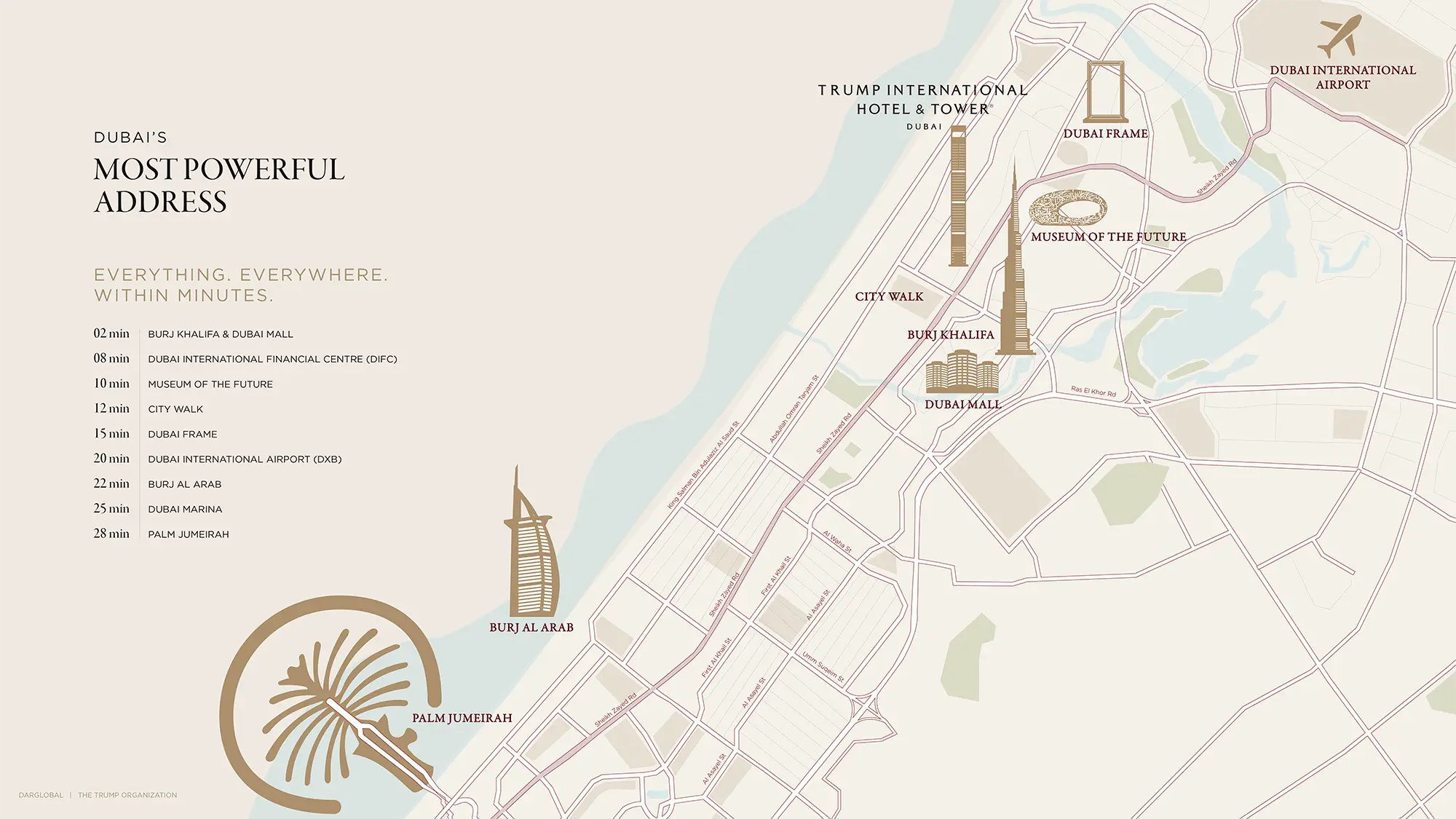 Damac Islands Dubai Location Map