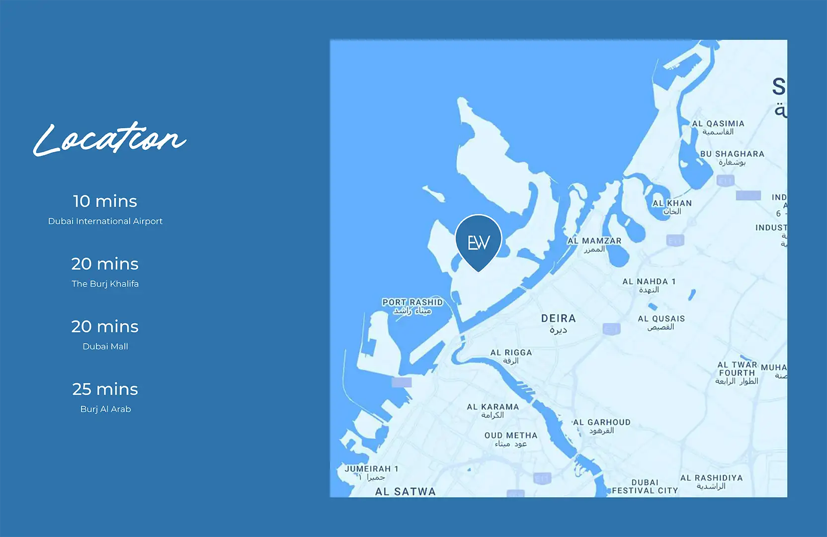 Damac Islands Dubai Location Map