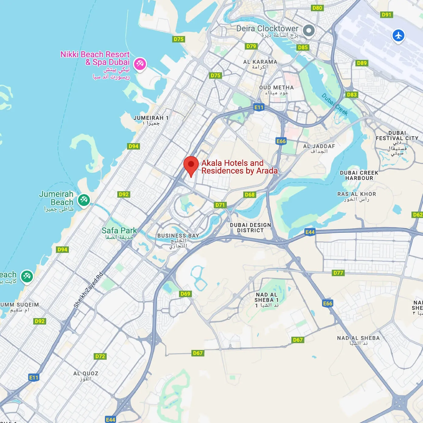 Damac Islands Dubai Location Map