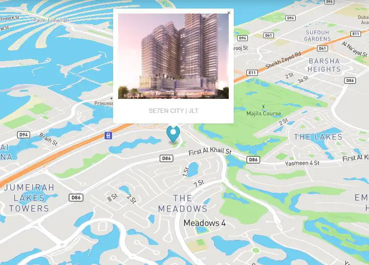 Damac Islands Dubai Location Map