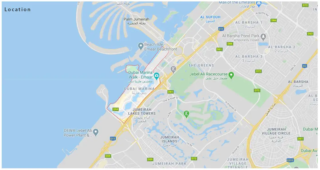 Damac Islands Dubai Location Map