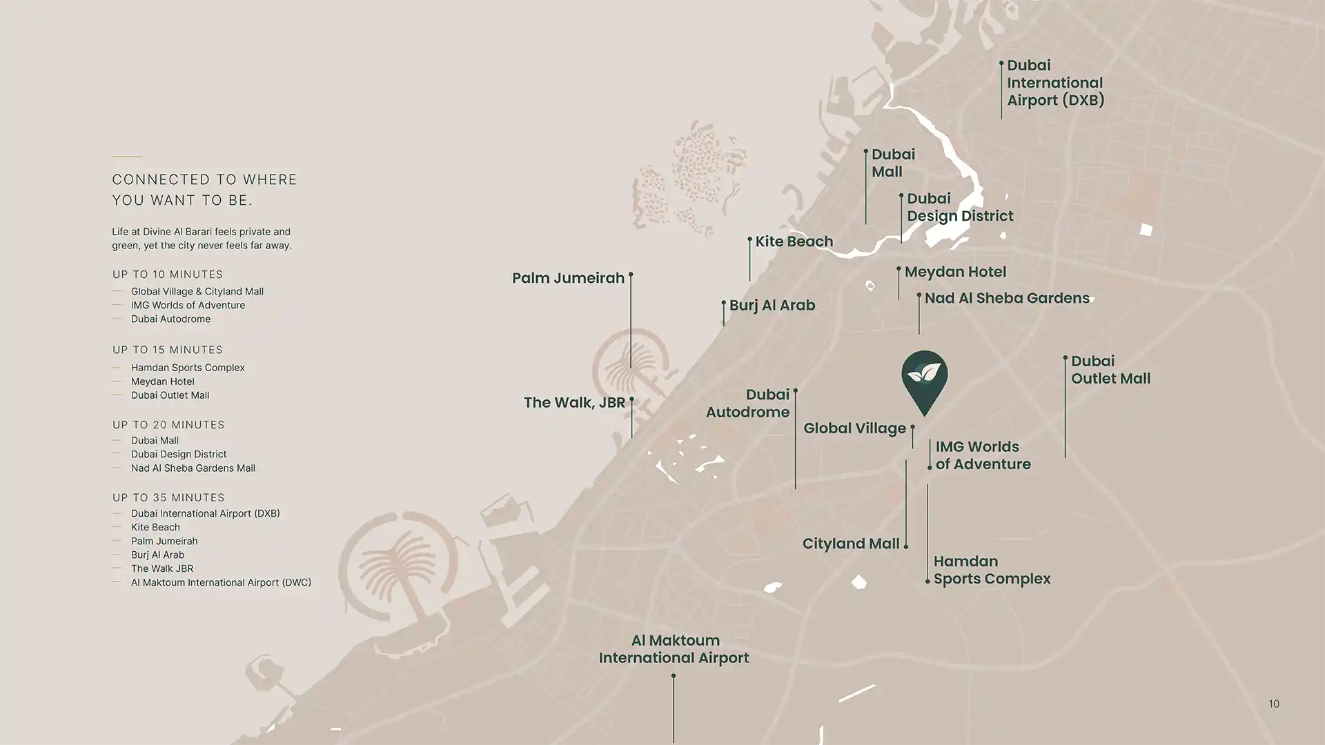 Damac Islands Dubai Location Map