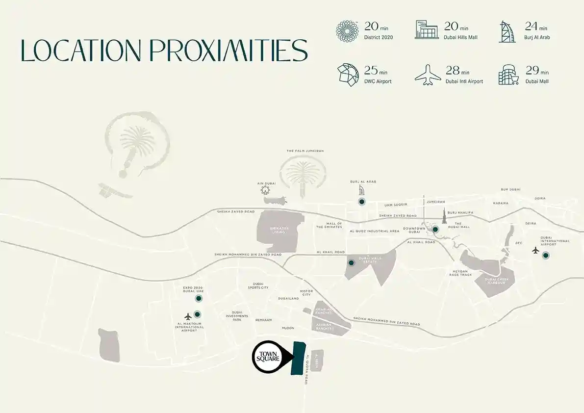 Damac Islands Dubai Location Map