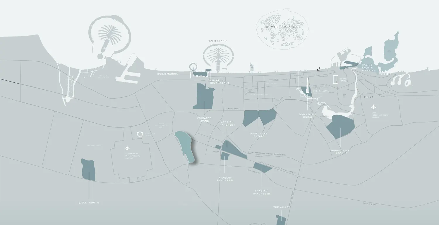 Damac Islands Dubai Location Map