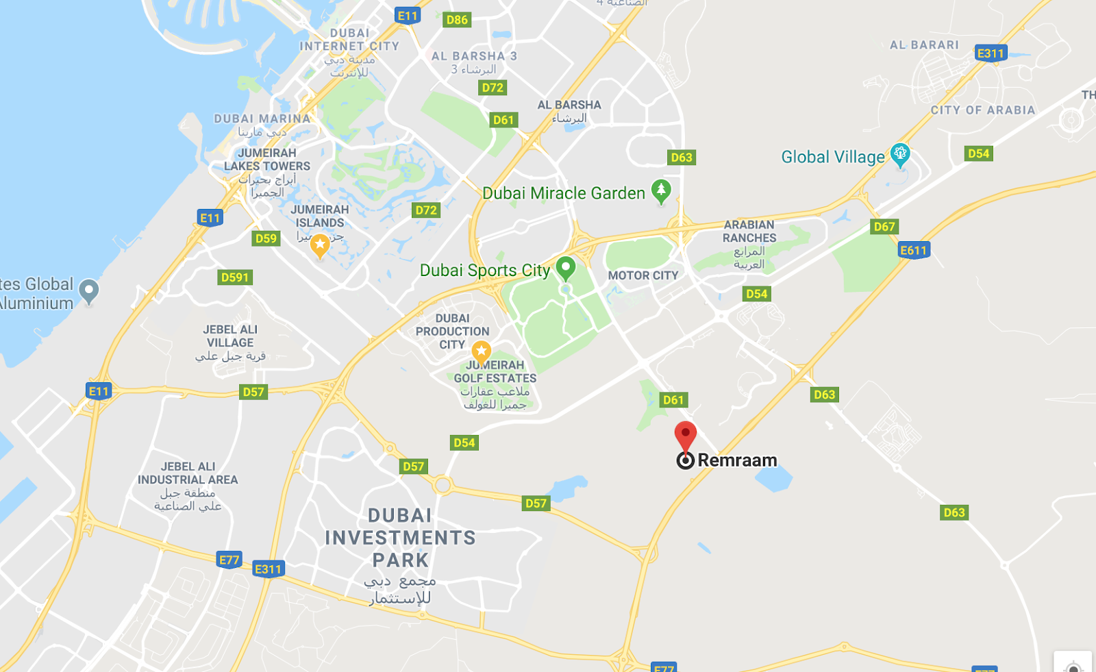 Damac Islands Dubai Location Map